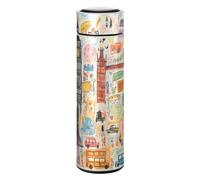 LINNIKEEEE Cute London Icons Water Bottle Stainless Steel Insulated Vacuum Flask Leak Proof Thermos for Boys Girls