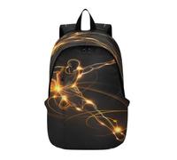 LINNIKEEEE Dynamic Athlete Colorful Creative Lightweight Casual Travel Backpack Spacious Laptop Daypack with Padded Shoulder Straps for Boys Women