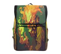 LINNIKEEEE Fiery Flame Mysterious Bookbag Student Backpack Large Capacity Bag for Youth Girls Boys
