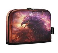 LINNIKEEEE Fired Angry Condor Pencil Cases Pouch Student Pen Bags for School Girls Boys