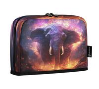 LINNIKEEEE Fired Angry Elephant Pencil Cases Pouch Student Pen Bags for School Girls Boys