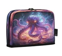 LINNIKEEEE Fired Angry Octopus Pencil Cases Pouch Student Pen Bags for School Girls Boys
