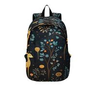 LINNIKEEEE Flower Cartoon Art Giraffes Lightweight Casual Travel Backpack Spacious Laptop Daypack with Padded Shoulder Straps for Boys Women