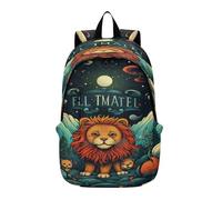 LINNIKEEEE Funny Cartoon Lions Lightweight Casual Travel Backpack Spacious Laptop Daypack with Padded Shoulder Straps for Boys Women