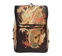 LINNIKEEEE Golden Dragon Fire Flames Bookbag Student Backpack Large Capacity Bag for Youth Girls Boys