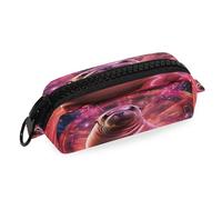 LINNIKEEEE Red Fancy Light Sea Lion Pencil Case Pouch Student Zipper Pen Bags for Kids Girls Boys