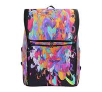 LINNIKEEEE Vibrant Colors Explosion Abstract Bookbag Student Backpack Large Capacity Bag for Youth Girls Boys
