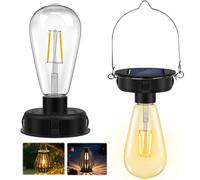 LINNIW Solar Light Bulb 2 Pack, 8cm/3.15in Solar Light Replacement Top Outdoor Light Bulbs, Waterproof Hanging Solar Light Bulbs for Outdoor Solar Lantern