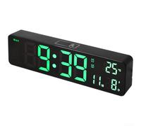 Linnkyfloa 10 Inch LED Digital Wall Clock with Temperature, Calendar & Moon