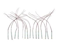 Linnkyfloa 15Pcs Pre-Wired 3528 LED Light Strip White 12V-18V Flexible Lamp Model Railway Train Layout Dollhouse Accessories 20cm Cable(White Light)