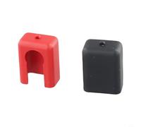 Linnkyfloa 2-Pack Terminal Covers Energy Storage, IP67 Dust, Flame Retrant PA66 Shell, 120A-500A Connectors, Black and Red(200A)