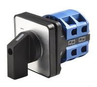 Linnkyfloa 2-Position 3-Pole Rotary Changeover Switch LW26-25, 25A 690V Silver Contact Cam Selector Switch, Control Knob Switch, Housing