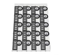 Linnkyfloa 20 Pcs Battery Capacity Key Sticker Labels Compatible with BL1830 and BL1430 18V 14.4V Lithium Tool Batteries, Wear-Resistant Black Paper Tags Replacement and Identification