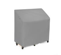 Linnkyfloa 210D Oxford Outdoor Potting Bench, Waterproof Garden Table Protector with Windproof Straps, Heavy Duty Patio Furniture Dust Shield Yard, 45x20x48 Inch, Black(Gray)