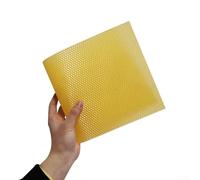 Linnkyfloa 30 Pack Natural Beeswax Foundation Sheets 19.5x33cm Beehive Frames DIY Candle Making Pure Wax Strips Yellow Bee Honey Sheets Kit