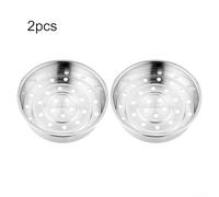 Linnkyfloa 304 Stainless Steel Steamer Basket With Deepened And Thickened Construction, Designed For Rice Cooker Use And Suitable For Steaming Various Food Types(21.1CM 2PCS)
