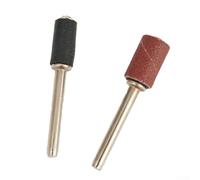 Linnkyfloa 50pcs 320 Grit Drum Sanding Bands Sleeves with 2pcs Mandrels for Rotary Tool, 6mm Diameter, 3.15mm Shank, Wood Polishing, Wear Resistant Sandpaper