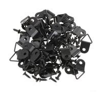 Linnkyfloa 50PCS Hanging Nails For Photo Frame Hooks Wall Mount Accessories Suitable For Picture Frames, Cross Stitch, And Exhibition Paintings Home Improvement(Black)