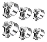 Linnkyfloa 6pcs Steel Hose Clamp Set with Multiple Sizes 20-22mm 23-25mm 36-39mm Secure Fixing of Pipes, Tubes and Hoses in Home Plumbing and Applications