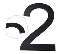 Linnkyfloa 8 Inch Modern Floating House Number in Large Black ABS for Home Address, Garage Gate or Garden Wall, High Visibility Outdoor(2)