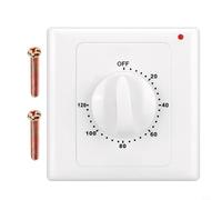 Linnkyfloa AC220V Countdown Timer Switch 86 Panel Mechanical Electronic Wall Mount Controller with LED Indicator for Appliance and (Timing 120MIN)