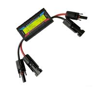 Linnkyfloa Aircraft Power Meter Analyser - With LCD Display Solar Energy Tester Photovoltaic Connector 4.8-60V Operating Range Efficiency Calculator(yellow 150A)