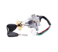 Linnkyfloa Aluminum Alloy Battery Case Lock with Ignition On/Off Key Switch for Head Type Electric, Weather Resistant Replacement(4-wire type B)