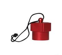 Linnkyfloa Aluminum Dust Cap Diving Cylinder Valve for G5/8-14, Red and Gold Threaded Protective DIN Scuba Tank, Resistant Storage Fitting(Red)