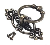 Linnkyfloa Antique Cabinet Pulls For Vintage Drawer Handles, Retro Kitchen Cupboard Knobs In Zinc Alloy With Green Bronze, Black, Gold Finish, Compatible With Wardrobe,(Green Bronze)