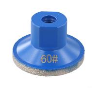 Linnkyfloa Brazed Grinding Head 50mm M10 Thread, Abrasive Polishing Disc Marble Trimming, Leveling and Seam Processing, Grit 45/60/100(Grit 60)