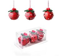Linnkyfloa Christmas Iron Bell Ornaments With Pinecones, Berries And Green Leaves For Christmas Tree Wreath Mantel Holiday Décor(E)