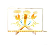 Linnkyfloa DIY LED Drawing Board Kit - Light Writing & Art Panel with 7 Pens and, Creative Glow in Dark Craft Set Nighttime Projects,(30 * 20CM)