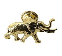 Linnkyfloa Elephant Shape Cabinet Knob Solid Brass Drawer Pull Handle Zinc Alloy Wardrobe Door Knobs and Handles in Gold Silver Antique(Gold)