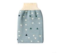 Linnkyfloa Exfoliating Bath Gloves Shower & Spa Use - Skin Scrubber with Deep Cleansing, Reusable Massage Glove Skin Types, 1 Pack (23 x 14 cm, Blue)(Green)