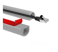 Linnkyfloa Flexible Cable Duct 2m Self- for Semi-Round PVC Wire Hider