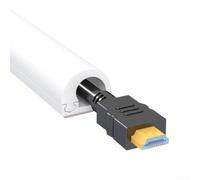 Linnkyfloa Flexible Cable Duct 2m Self- for Semi-Round PVC Wire Hider