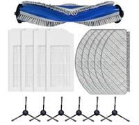 Linnkyfloa For Main Side Brush Filter Mop Cloth Replacement Kit for Deebot N20/N20 Plus/N20 For Pro Plus Robot Vacuums, Includes Vacuum(B)
