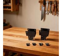 Linnkyfloa Heavy Duty Gazebo Beam Column Connector 3.5x3.5 Inch Actual Wood Posts, Black Iron Cap Bracket with Pre-Drilled Holes Outdoor Pavilion Fence Repair, 2 Pack(1pcs)