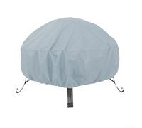 Linnkyfloa Heavy Duty Round Fire 210D Oxford, Wind Resistant Outdoor Fireplace Protector with Vents & Drawstring, Waterproof Dustproof Patio Garden, 44 x 24 Inch, Gray(85x40cm grizzle)