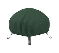 Linnkyfloa Heavy Duty Round Fire 210D Oxford, Wind Resistant Outdoor Fireplace Protector with Vents & Drawstring, Waterproof Dustproof Patio Garden, 44 x 24 Inch, Gray(85x40cm green)