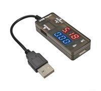 Linnkyfloa Lightweight USB Power Tester For On-the-Go Diagnostics 3.2V-10V 0A-3A Dual LED Screen Real-Time Data Display And Capacity Accumulation Mode