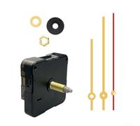 Linnkyfloa Long Thread Wall Clock Movement, Silent Operation, Lasting Accuracy, 22mm Shaft, DIY Repair Kit, Compatible with 8-10mm Panels(D)