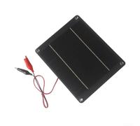 Linnkyfloa Monocrystalline Solar Panel 6W 12V with Clips for Toy Pump | and lighting Charging, Compact 9V to 12V Solar Charger for Outdoor Garden Use, long-lasting PET Lamination, 210x170mm