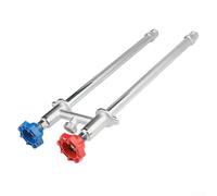 Linnkyfloa No-Frost Water Faucet with Hot and Cold Supply, Solid Brass Chrome Construction, Thread and 3/4 Inch GHT Hose Connection, Wall Mounted Anti-Freeze Hose Bib (Short period of time)