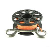 Linnkyfloa Nylon Scuba Diving Reel 30m Handle Spool with Double-Head Buckle, Lasting Multifilament Line for Underwater Exploration, Lightweight Portable 110g Gear(B)