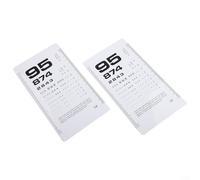 Linnkyfloa Professional Eye Chart and PD Ruler Set, PVC Optometry Tools with Scale, School and Home Self-Examination(GJC23-2PCS)(Digital-2pcs)