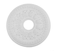 Linnkyfloa PU Round Ceiling Light Medallion White 26cm/35cm Decorative Fan Lamp Base Cover Hides Ceiling Flaws Quick No Drill Install Lightweight Home Improvement (26cm)