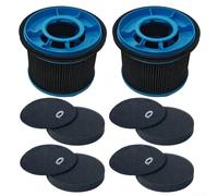Linnkyfloa Replacement Vacuum Filters Kit Compatible for PowerClean and 280W/200W Cordless Vacuum, Includes 2 High-Efficiency Filters and 4 Pre-Filter Pads