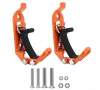Linnkyfloa Roof Rack Mount Kit with Quick Release Clamps for Shovel, Axe and Tools, Heavy Duty Zinc Alloy and Rubber Holders, Easy Install, Bright Orange, 2pcs(2pcs)