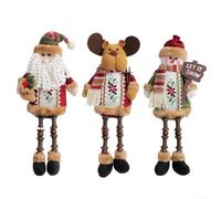 Linnkyfloa Santa Snowman Reindeer Christmas Doll Set For Holiday Decoration Bringing Seasonal Cheer To Children's Rooms And Living Spaces